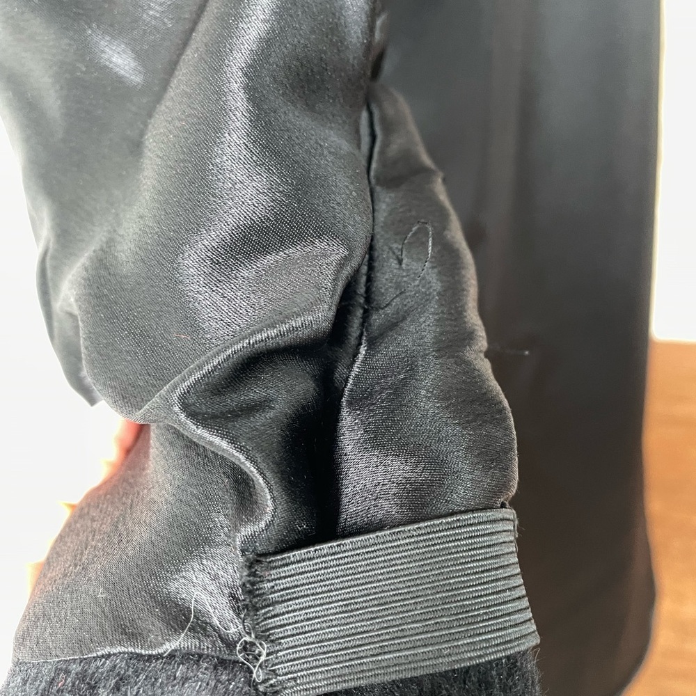 Vintage Seymour Fox Black Wool & Cashmere Bow Accent Button Coat - Picture 15 of 16